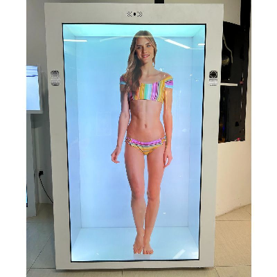 Custom 4K 21.5"32"43"49"55"65"86 Inch Cabinets Case Video Showcase Flexible Screen Touch Panel Box Monitor Small Transparent LCD Display