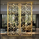  304 316 Golden Color Stainless Steel Folding Metal Screen for Ceiling Room Divider Decoration