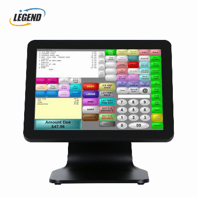 POS System Desktop PC 15" Touch Screen All in One Cash Register