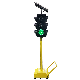  IP65 300mm Whole Set Roadway Pathway Railway Solar Powered Traffic Yellow Flashing Signal Light