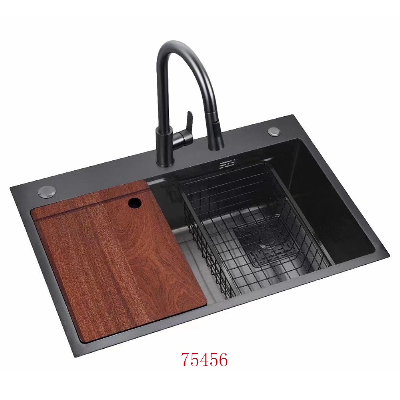 3mm Thickness Stainless Steel Sinks Multi-Fuctional Waterfall Kitchen Sink Water Mixer Sink
