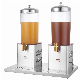  Hotel Restaurant Double Tanks Stainless Steel Cold Hot Juice Tea Beer Water Buffet Juice Dispenser Beverage