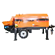 High Quality Orange Cylinder Type Batching Plant Mixer Price Small Concrete Mini Pump