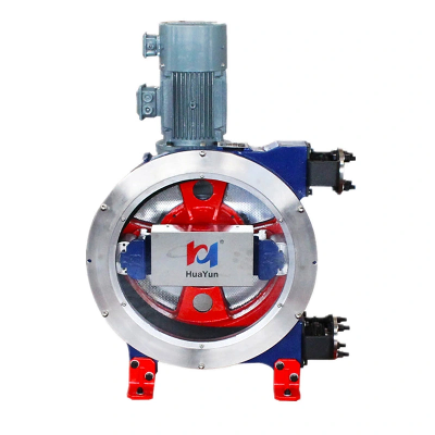 Peristaltic Hose Dosing and Metering Pump Transferring Slurries, Fluids with Suspended Solid Parts