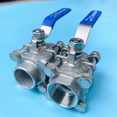 SS304 316 3-Piece Full Port Manual Stainless Steel 3PC Ball Valve