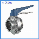 Sanitary Stainless Steel SS304/316L/Food/Beverage Equipment/Multi-Position Plastic Handle Clamped/Welded/Thread Butterfly Valve