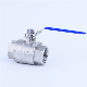 Good Price 304 316L CF8m Pull Handle Full Port 2 Ways Pipe Ball Valve Thread BSPT NPT Stainless Steel Female Manual 2 PCS CE Floating Ball Valve