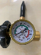 Brass Helium Gas Balloon Filler Regulator with Gauge and Rubber Nozzle