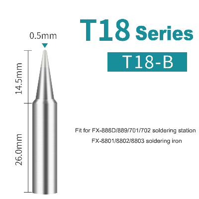 T18-B Conical Soldering Tip for Fx-888/Fx-8801 Soldering Station