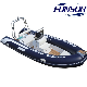 Fiberglass Hull Rigid Inflatable Boat with CE Certificate for Fishing 4.8m