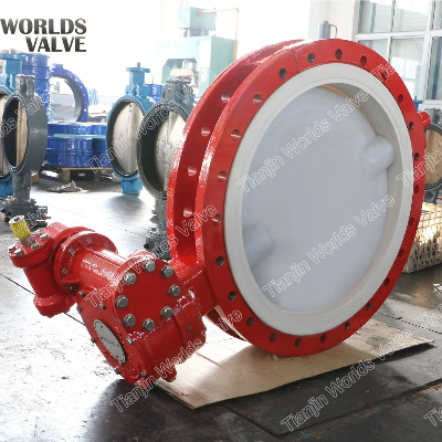 DN750 All PTFE PFA Lining Flange Butterfly Valve with Split Body 30 Inch
