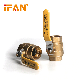 Ifan Factory Price Yellow Handle Brass Ball Valve 1/2-2 Gas Brass Float Gate Stop Check Valve manufacturer