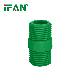 Ifan Heat Resistant PVC /CPVC /UPVC Pipe Fitting Green UPVC Nipple Double Male Socket with Thread manufacturer