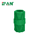 Ifan Heat Resistant PVC /CPVC /UPVC Pipe Fitting Green UPVC Nipple Double Male Socket with Thread