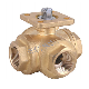  3way Ball Valve with Mounting Pad ISO5211