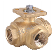 3way Ball Valve with Mounting Pad ISO5211