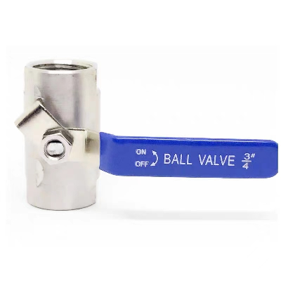 3/4" NPT 1-PC Industrial Stainless Steel Ball Valve with Lockable Handle