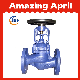 DIN3356 Pn16/25 DN150 Angle Type Cast Iron Bellow Seal Globe Valve Flange End