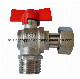 Nickle Plated Angle Water Meter Ball Valve with Aluminium Butterfly Handle