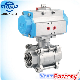  Stainless Steel 3-PC Pneumatic Actuated Ball Valve