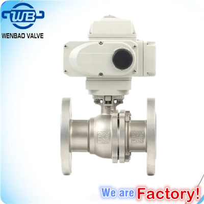 Motorized Stainless Steel 2-Way Flanged Ball Valve with Electric Actuator