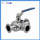 Sanitary Stainless Steel SS304/SS316L Food Equipment/Welded/ Clamped/Thread Three-Way (Square) Manual Ball Valve & Globe Valve