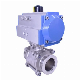 Three-Piece Vacuum Ball Valve with Pneumatic Actuator