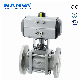  Pneumatic Stainless Steel Fully Lined Ceramic Ball Valve Flange Connection High Temperature Wear-Resistant Cut-off Valve