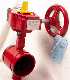 FM UL Fire Sprinkler System 300 Psi Grooved Butterfly Valve with Signal Gearbox