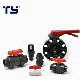 Pn10 Pn16 Standard Plastic/PVC/CPVC/PP Single/True Union Ball Valve