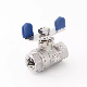  Butterfly Handle 2PC Stainless Steel CF8/CF8m Ball Valve