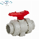  Double Union Plastic Pph Manual Socket Ball Valve for Industry and Agriculture