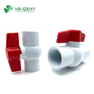 PVC 1/2" 1" Inch Standard Customized Plastic UPVC ANSI OEM Butterfly Ball Valve