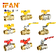 Ifan High Pressure Brass Gas Valve Butterfly Long Handle 1/2-2 Male Female Thread Brass Ball Valve manufacturer