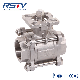 Ss/Stainless Steel/Carbon Steel Mounting/ISO5211 Pad Screwed/Threaded/BSPT/Bsp/NPT Electric/ Pneumatic/Handle Industrial Wog 3PC/Three Piece/Sandwich Ball Valve