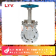  GOST Flanged Ends Wcb Body Two Way Knife Gate Valve with Actuator