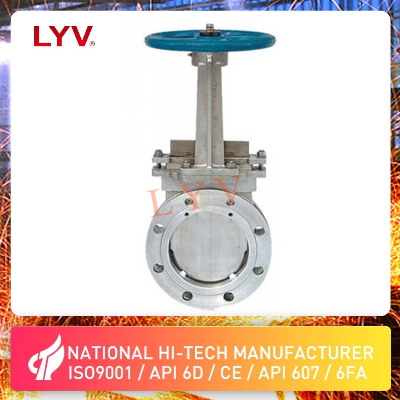 GOST Flanged Ends Wcb Body Two Way Knife Gate Valve with Actuator