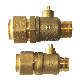 Brass Corporation Stop Valve with Compression Fitting