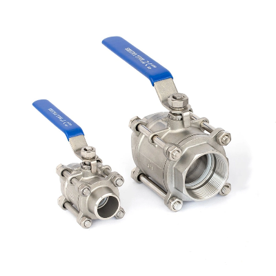 Stainless Steel Three Piece Welded Domestic Ball Valve Industrial DN50 Made in China