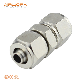 PU 1/4 Union Straight Quick Connect Air Press Fitting Connection Copper Gas Pipe Connector