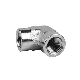 Plumbing Materials Stainless Steel Threaded SS304/316 Sanitary Pipe Fittings Union Elbow for Water Supply