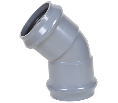 Plastic UPVC Pipe 45 Degree Elbow for Water Supply DIN Standard Pn10