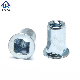  Carbon Steel Zinc Plated Half Square Body Flat Head Steel Rivet Nuts with Open End