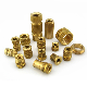  China Supplier M2 M3 M6 M8 Knurled Brass Heat Staking Threaded Inserts Brass Insert Nut for Injection Molding