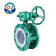  Gear Box Acid Corrosion Resistance Fluorine-Lined Wcb Flange Butterfly Valve