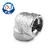  Stainless Steel 304 Forged High Pressure Socket 90 Degree Elbow