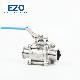  Stainless Steel Sanitary Three-Piece Famaled Manual Ball Valve (JN-BLV2009)