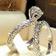 Full Diamond 8 Heart 8 Arrow Zircon Set Rings for Wedding and Engagement Rings