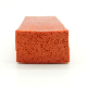  Square Shape Orange Color Silicone Foam Rubber Seal Strip
