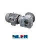 Helical -Bevel Geared Reducer with IEC B5 Motor IP55 Solid Output Shaft and Shrink Disk Large Torque Built in Brake